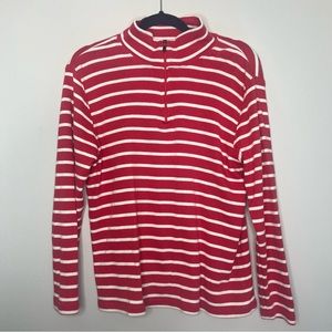 L.L. Bean Red&White Stripe Pullover